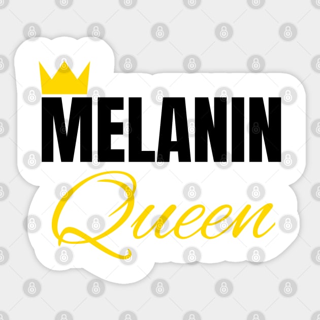 Melanin Queen, Black History, African American, for Black Women Sticker by UrbanLifeApparel